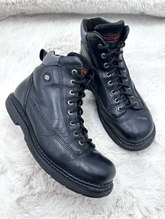 Harley-Davidson Other - Harley Davidson‎ Black Leather Lace Up Motorcycle Boots Men's Size 8.5 M